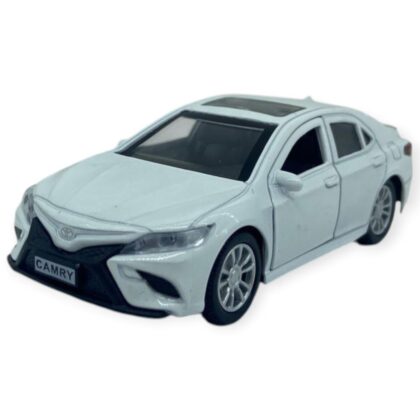 Çek Bırak Kapıları Açılar Sesli Işıklı Metal Araba - 12 cm - Beyaz