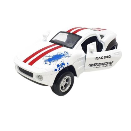 Mustang Çek Bırak Spor Araba - Işıklı Sesli Model - FY6148-12D-Beyaz