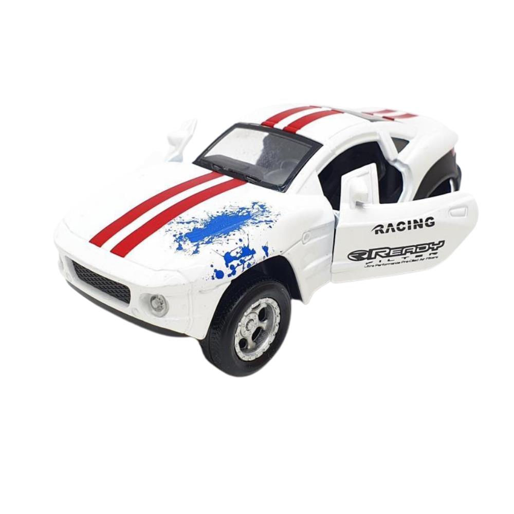 Mustang Çek Bırak Spor Araba - Işıklı Sesli Model - FY6148-12D-Beyaz