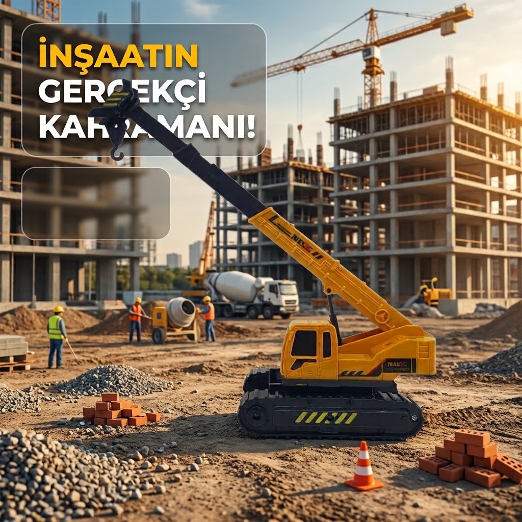 İş Makinası Vinç - Tekerlekli 21cm - 706-31