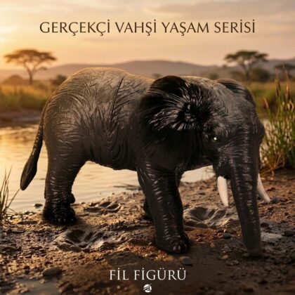 Yumuşak Soft Sesli Vahşi Hayvanlar Dünyası 27 cm - Fil