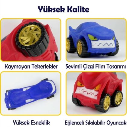 Esnek Sıkılabilir Araba Seti - Fidget 2 li