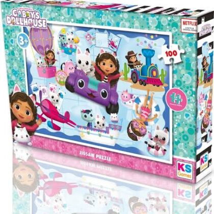 Gabbys Dollhouse 100 Parça Puzzle