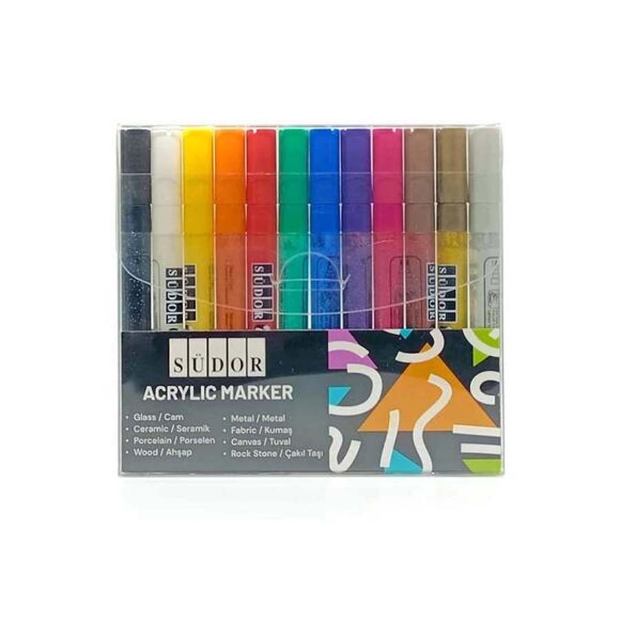 Südor Mona Lisa Akrilik Marker 12 Renk 3 Mm