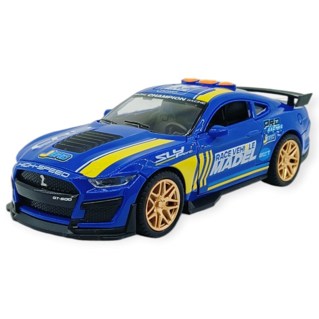 Spor Araba GT-500 Sürtmeli Işıklı Sesli Lacivert Plastik 18cm