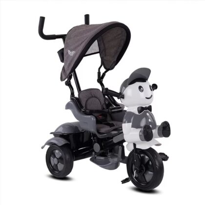 Babyhope Yupi Panda 3 Tekerlekli Bebek Bisikleti Gri