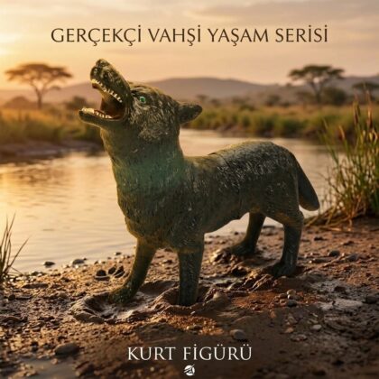 Yumuşak Soft Sesli Vahşi Hayvanlar Dünyası 27 cm - Kurt