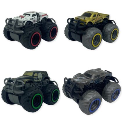 Superior Burst Siyah Renkli Mini Monster Truck - 8 cm Hareketli Tekerlekli Oyuncak Araba