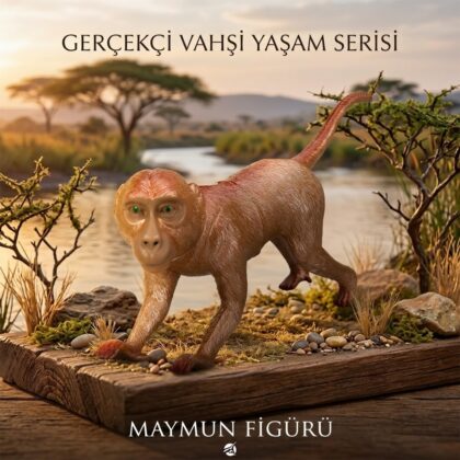 Yumuşak Soft Sesli Vahşi Hayvanlar Dünyası 27 cm - Maymun