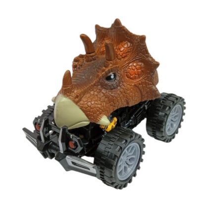 Sürtmeli Dinazor Robota Dönüşen Araba 14 Cm - Kahverengi