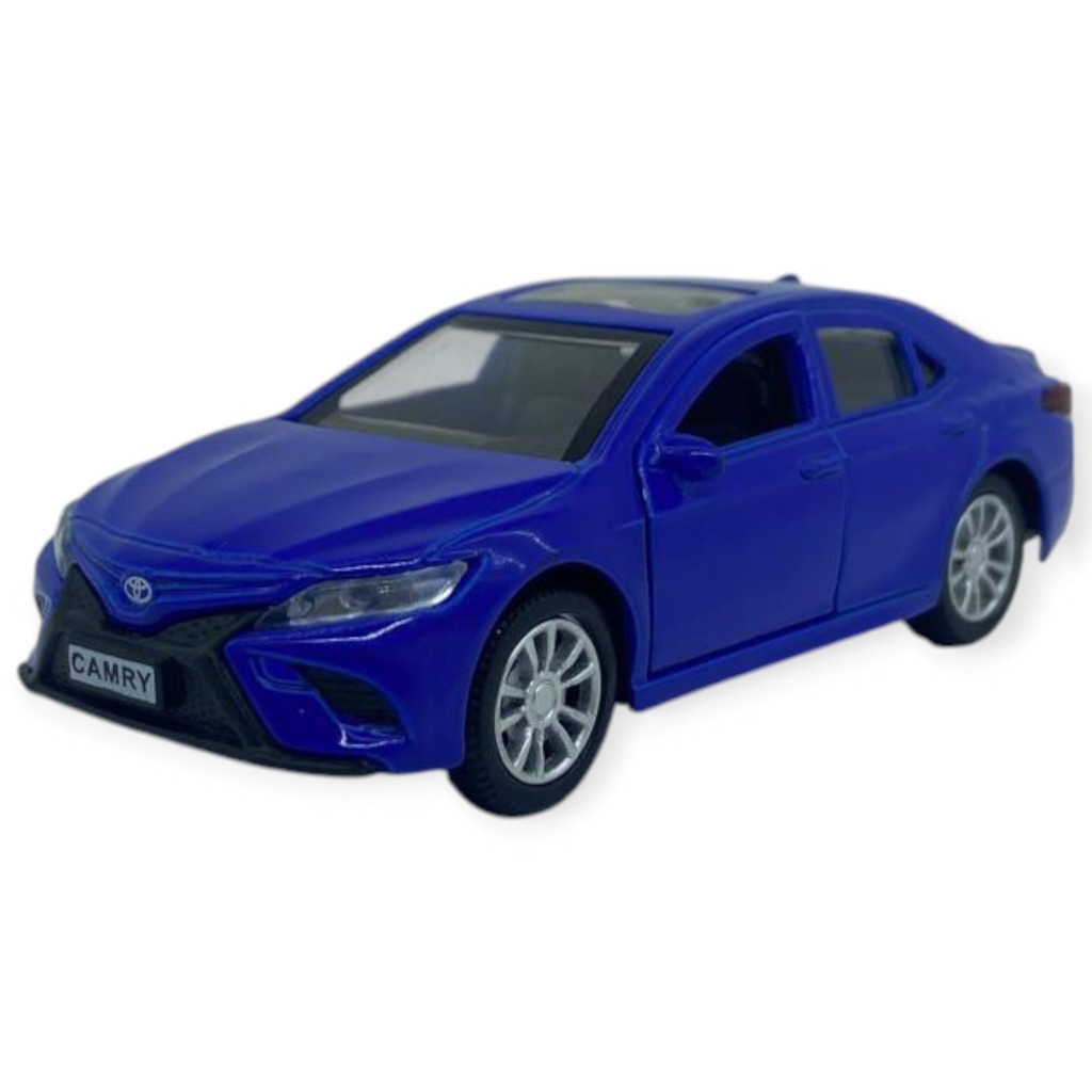 Çek Bırak Kapıları Açılar Sesli Işıklı Metal Araba - 12 cm - Mavi